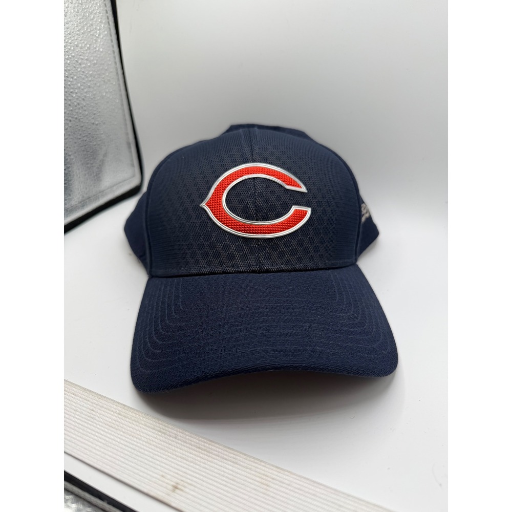 New Era 39THIRTY Chicago Bears Hat Mens Small Medium Navy Blue GSH NFL Sideline